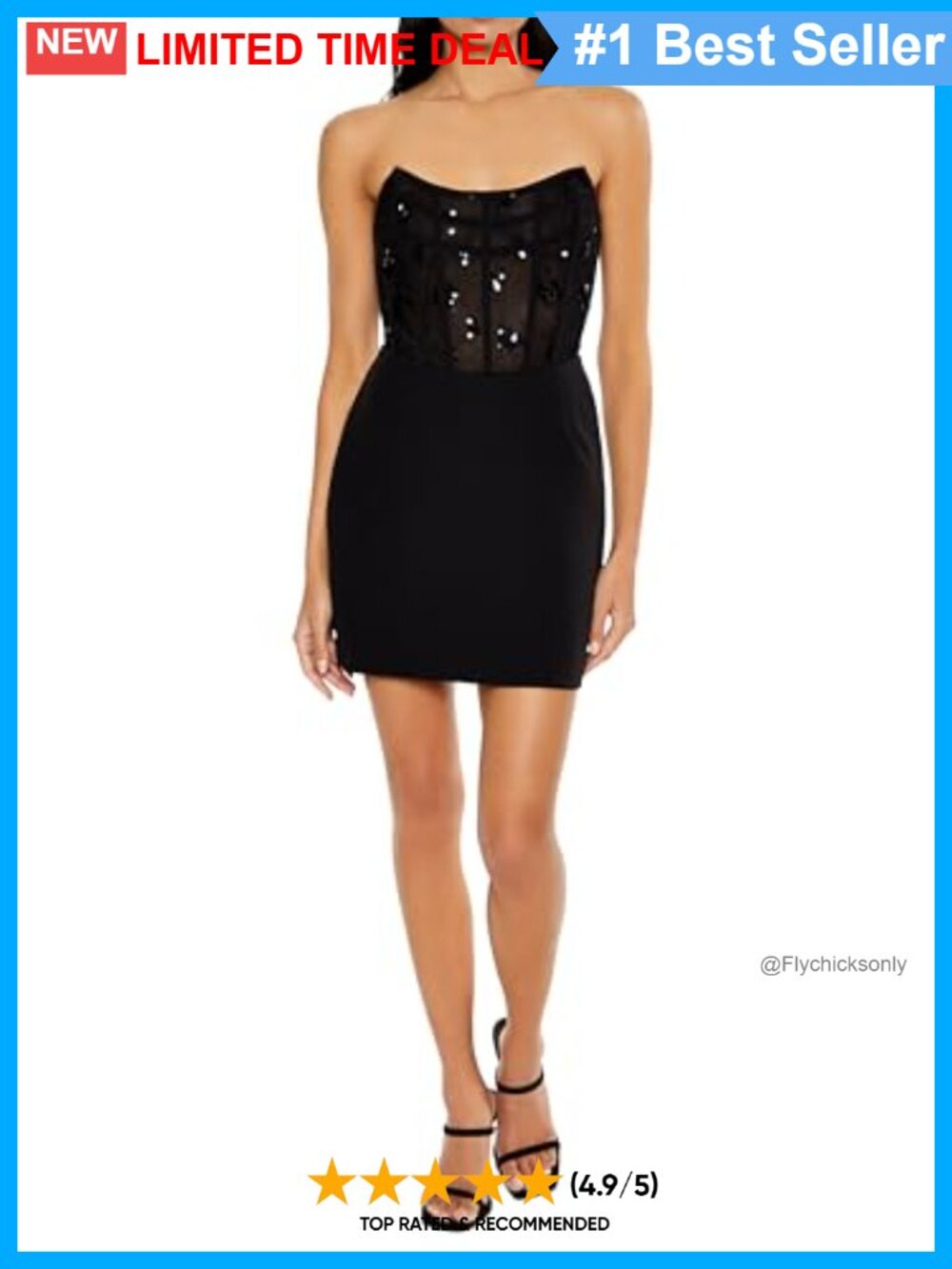 Sequin Corset Mini Tube Dress Sheer Lace Club Night Out